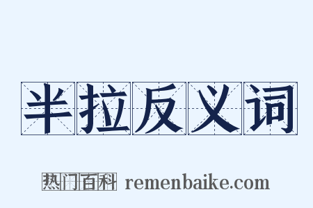 半拉反义词是什么意思的图片